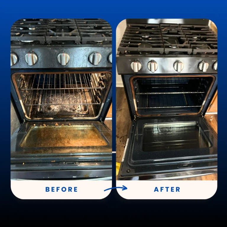Stove Cleaning — before and after